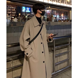 原宿新款潮流简约日系时尚长款风衣文艺慵懒流行ins百搭气质图片