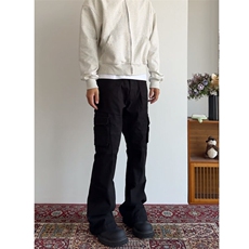 微喇叭长裤黑色工装裤K851-P55，男装休闲裤，星座1212