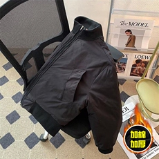 棉衣5W件现货冬季美拉德立领飞行夹克廓形高街棒球服加棉加厚外套，男装夹克，电商A486