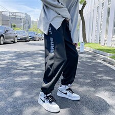 ins潮牌休闲裤男士夏季潮流速干宽松百搭束脚九分裤K1226-P28，男装休闲裤，星座512-4