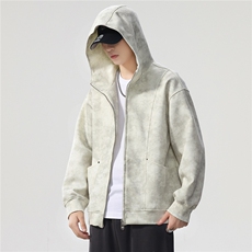 2025初秋简约开衫卫衣男外套秋季新款休闲连帽上衣服6602-P90K179，女装短外套，电商D215