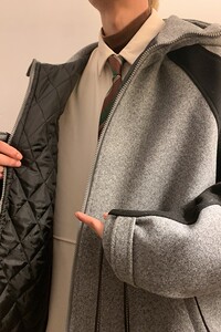 撞色棉衣毛呢外套加厚夹克棉袄港风棉服日系1016-1 W88 P128 K158图片