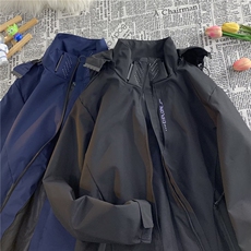 美式冲锋衣外套男秋季连帽户户外大码登山防水机能风QJ10P58，男装夹克，星座1116-2
