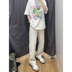 美式高街hiphop冰丝铆钉微喇休闲裤货号K2426P55，男装休闲裤，电商A063