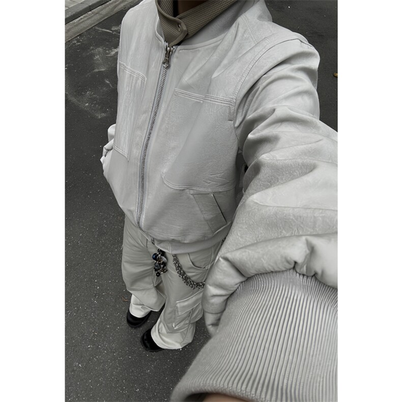 GOSNACE秋季短款夹克潮棒球服外套男女同款DY195-P80网图图片