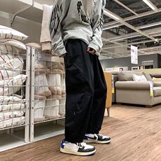 机能工装裤男ins港风潮牌束脚休闲长裤纯棉A528P38，男装休闲裤，星座1116-2