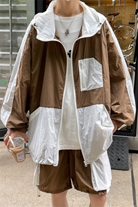 夏季夹克衫防晒服套装 运动风撞色时尚防晒衣男 XZ514-2-1610-P98图片