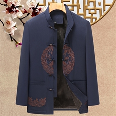 高品质风唐装棉服盘扣棉袄外套加绒加厚复古棉衣YD9839-P115，男装棉衣，星座1105-3