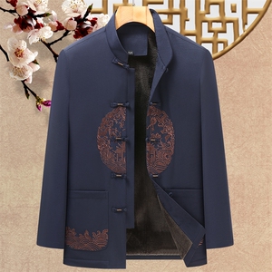 高品质风唐装棉服盘扣棉袄外套加绒加厚复古棉衣YD9839-P115图片