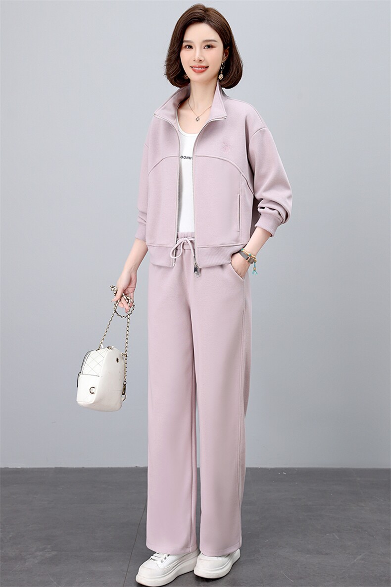 春季套装女2025新款高级感穿搭一整套时尚休闲中年妈妈运动两件套,女装套装/套裙,悦见她