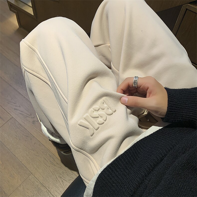 冬季新款加绒钢印休闲卫裤 M~5XL XZ604-KP98-P65控78图片