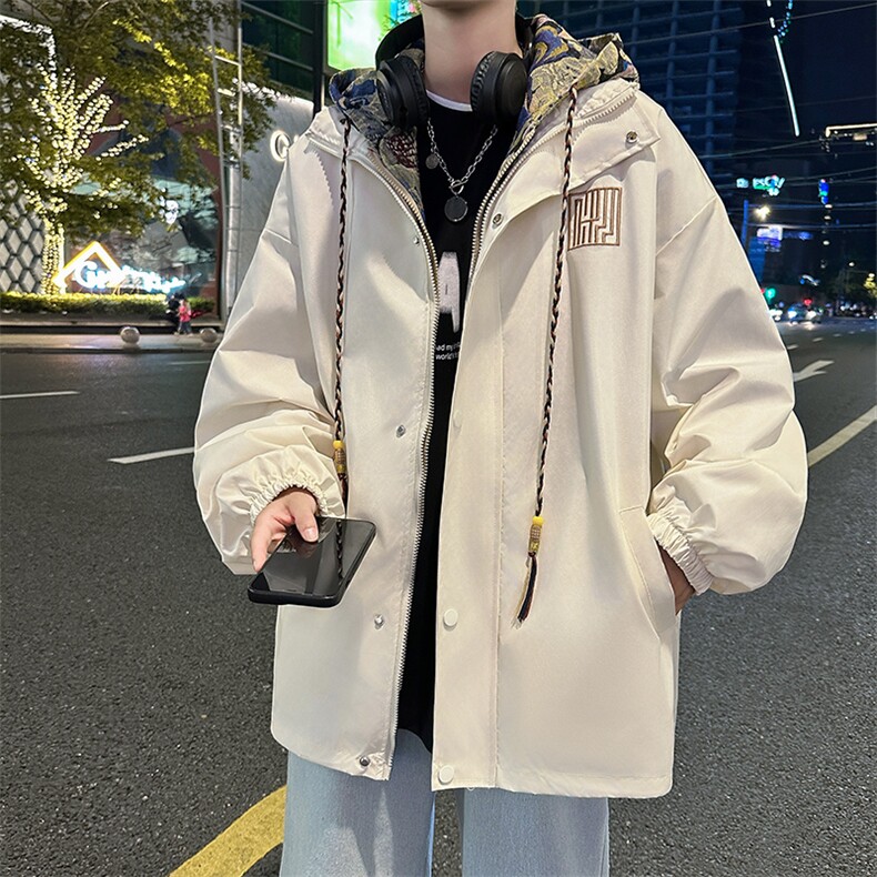 春秋季潮风假两件外套男新款美式夹克XZ102B-1-JK9903P90,男装夹克,星座102B-1