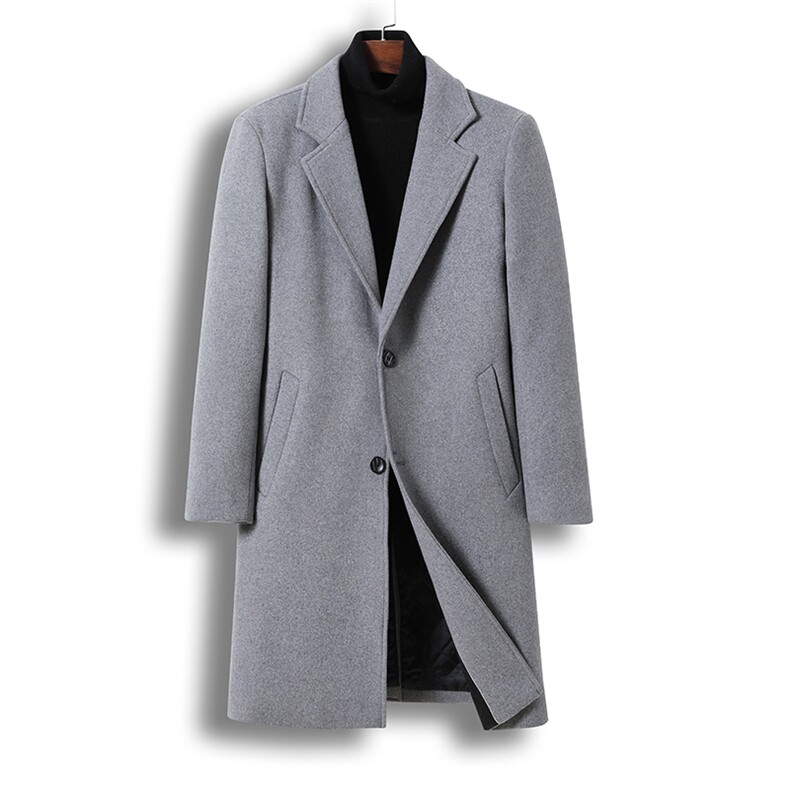 秋冬新款羊毛羊绒大衣男士宽松休闲呢子加厚中长款毛呢外套修身男，女装短外套，星座505-2（原电商A260-1)