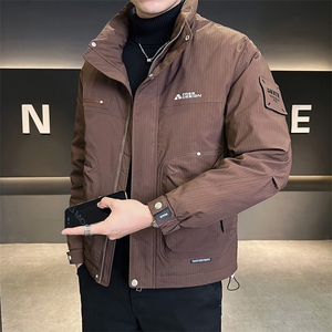 纯色无帽立领羽绒服休闲百搭上衣外套男A329-YR8802-P185图片
