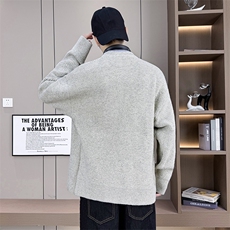 8752-P802025年秋季新款休闲针织开衫男外套长袖毛衣，男装针织衫/毛衣，电商A113