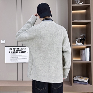 8752-P80 2025年秋季新款休闲针织开衫男外套长袖毛衣图片