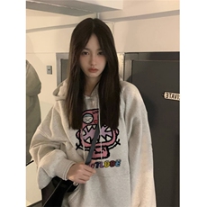 C297-P55连帽口袋秋冬长袖宽松卫衣卡通印花学生学院上衣，男装卫衣，星座617A-2