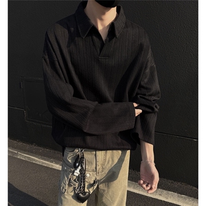 美式老钱风麦穗条打底衫2025春季新品高街情侣小众卫衣男 103-P38图片