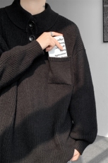 8XL-M特大码冬季立领毛衣纽扣高级设计感情侣?袖毛衫MY1208P65，男装针织衫/毛衣，电商D206-1