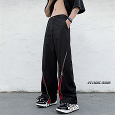 B221美式ins高街小众拼接宽松休闲登山裤冲锋裤LK23110-P65控88，男装休闲裤，电商B221