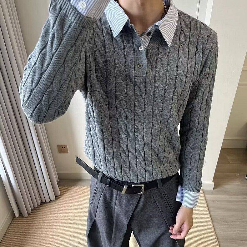 原宿长袖毛衣文艺百搭气质流行时尚新款简约潮流慵懒日系MBX039，男装针织衫/毛衣，星座1116A（原606A-3）