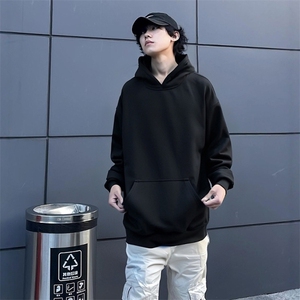 抖音得物高品质二开 秋冬美式高街重磅结构辑明线连帽卫衣外套W75图片