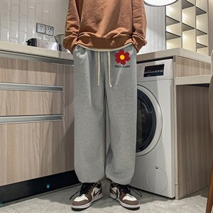 华夫格运动裤男大码抽绳休闲裤卫裤 HK78257-P35 加绒款P45图片