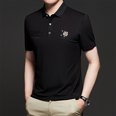 2023夏季polo衫翻领短袖t恤男装商务有领半袖带领体恤，男装T恤，电商B212（原钱塘6029）