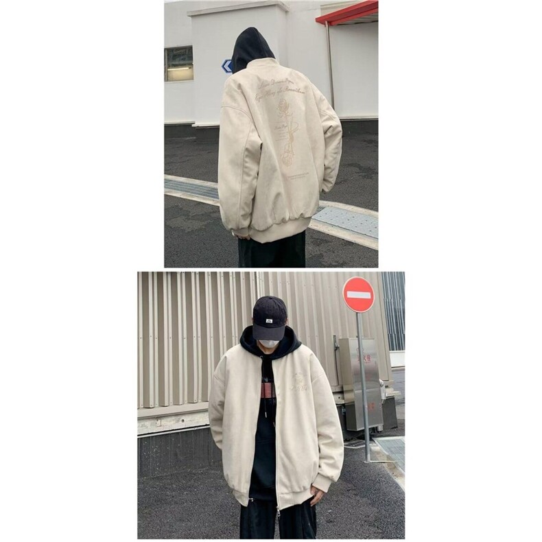 1506/QCL-Y66110/P81美式高街麂皮绒棒球服棉衣,男装棉衣,星座1506