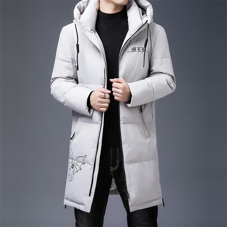 长款羽绒服男冬装新款宽松中年男士连帽鸭绒外套KCN20969-5-P315,男装羽绒服,电商B212（原钱塘6029）