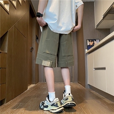 INS夏季新款高街反穿设计宽松休闲短裤B315-K24080-特p35控68，男装休闲裤，电商B315