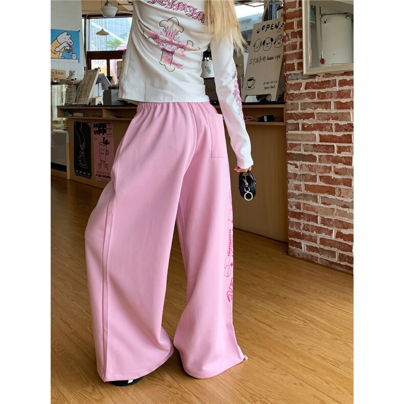 XHDDYAY美式嘻哈运动印花休闲裤女新款街头宽松百搭阔腿卫裤潮,男装休闲裤,星座506A