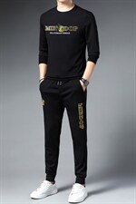 春秋季男士长袖t恤男中青年商务休闲运动套装新款男装两件套潮，男装休闲套装，电商B212（原钱塘6029）