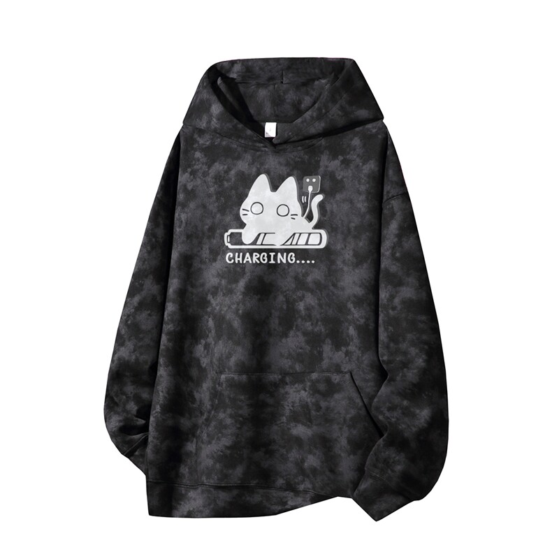 得物供货、重磅420克现货麂皮绒扎染卫衣HD019-1-WL25291ZR-P45,男装卫衣,电商019-1