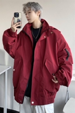 飞行冲锋衣夹克男春秋2025新款潮牌宽松棒球服青少年痞帅机车外套，男装夹克，电商A157