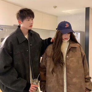 美拉德美式复古cleanfit外套男款春秋季猎装皮夹克短款垫肩机车服图片