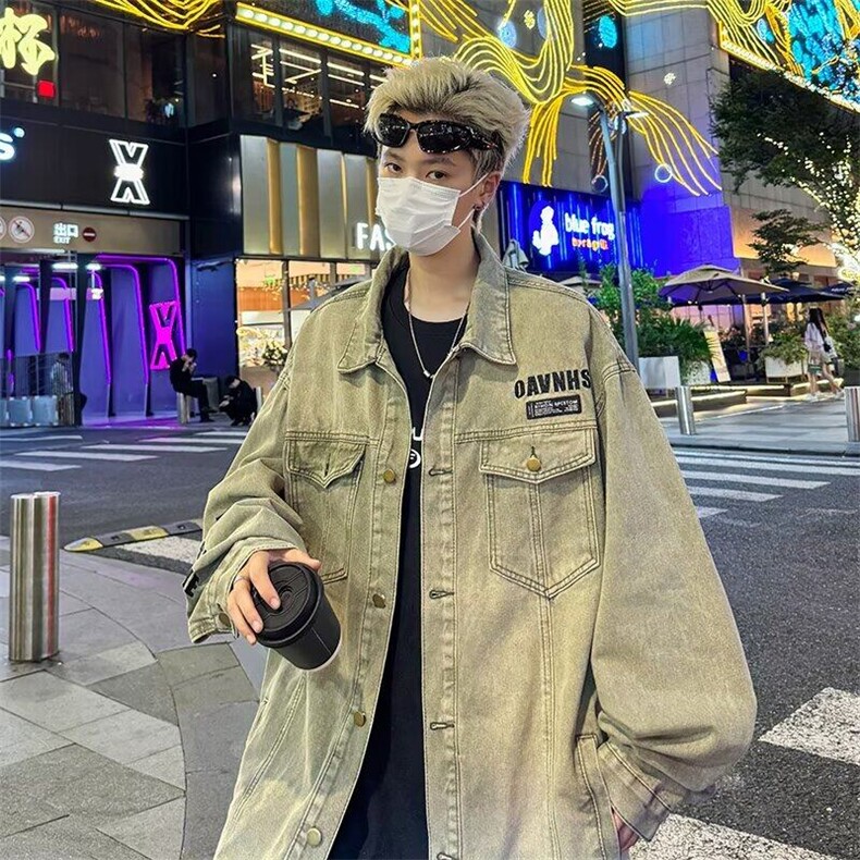 秋季新款美式复古夹克水洗外套 BJ2225 P78图片