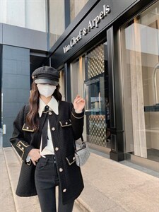 小香气质毛呢大衣显瘦外套图片