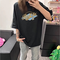 抖音得物高品质二开240克宽松纯棉美式潮牌三条杠织带短袖T恤，男装T恤，电商A486-1