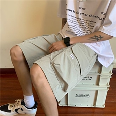 夏季直筒五分裤男纯色潮时尚潮牌宽松型青春流行松紧腰休闲裤，男装休闲裤，星座716-4
