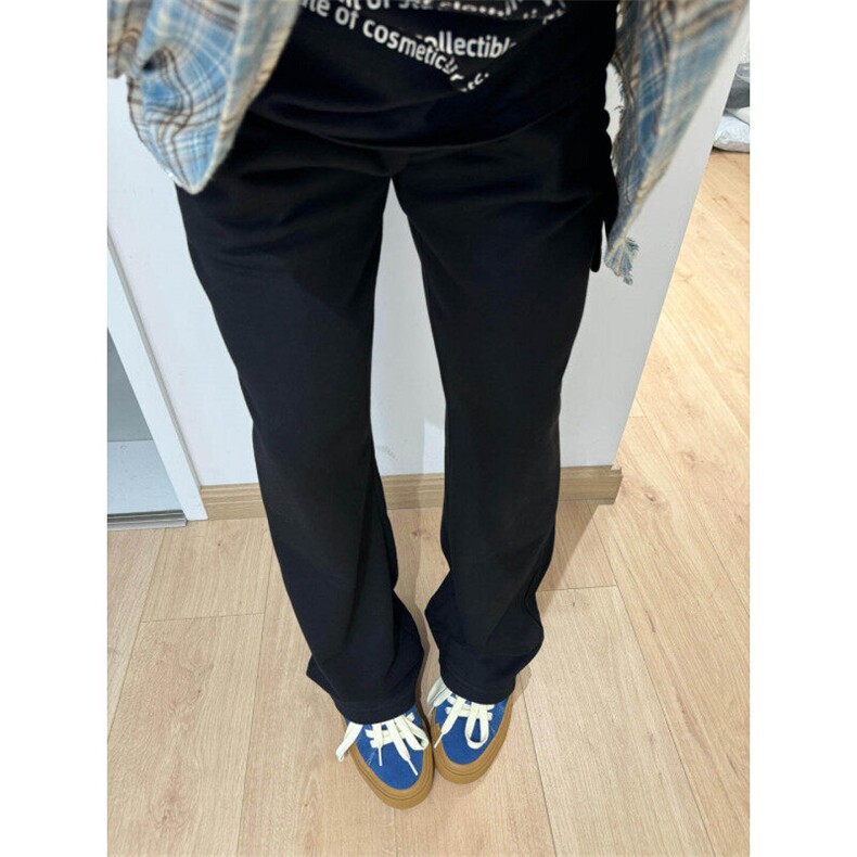 美式弯刀运动卫裤男春秋季潮牌修身拖地阔腿cleanfit微喇休闲裤子,男装休闲裤,星座1007（原301D）