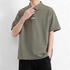 25068-特P50夏季休闲时尚T恤男短袖打底衫潮牌翻领短袖polo衫男，男装T恤，电商D310B