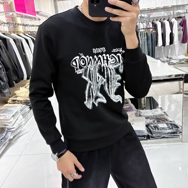 1506A/GW6550/P40印花秋冬卫衣男韩版新款圆领宽松上衣港风潮流,男装卫衣,星座1506A