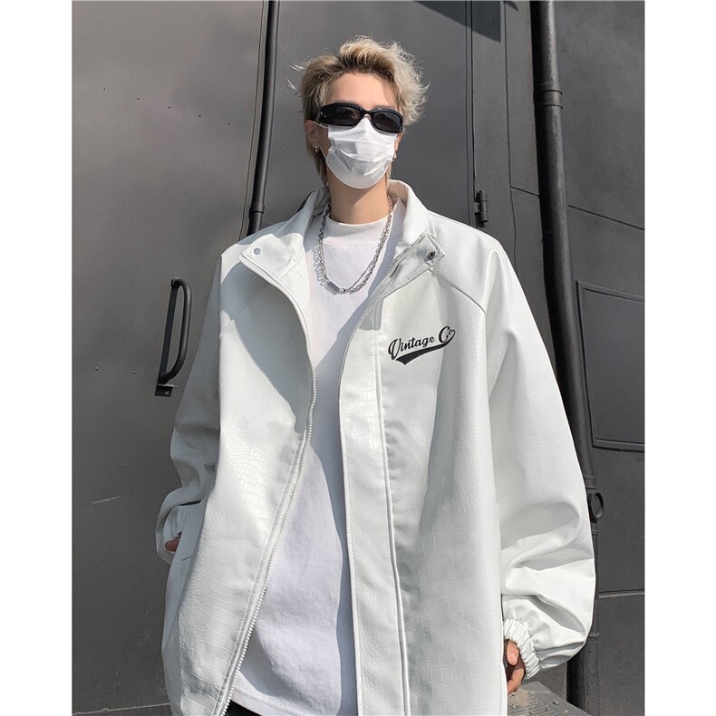 特P75限138加绒特P90美式机车皮衣情侣PU皮夹克小众设计外套PJ33图片