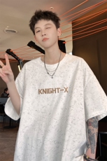 ！2026夏季新款男士重工刺绣碎花短袖T恤百搭半袖T2507特P28，男装T恤，电商B220