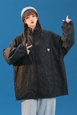 2026秋季新款潮百搭爱心小标宽松夹克情侣外套-G610-P75控88--，男装夹克，A247A