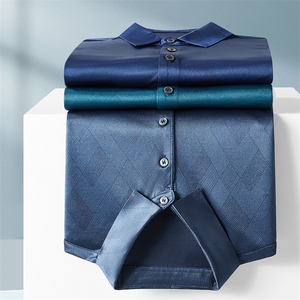 男士2023年夏季新款百搭翻领T恤男短袖商务休闲体恤男装Polo衫图片