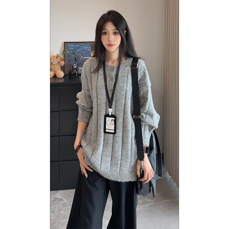 潮流风格藏格调复古韵味毛衣慵懒潮搭高级感上衣HY843TP45无差价,男装针织衫/毛衣,电商A102B