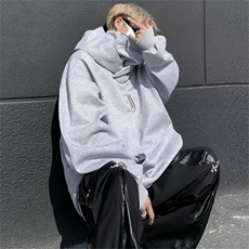 加绒高质量堆堆领社恐卫衣男潮ins港风潮流ZG46P53常规40，男装卫衣，星座1116-2