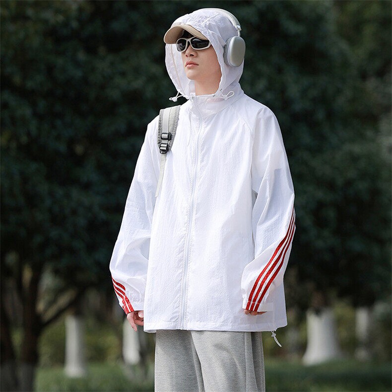 夏季中性风高品质50D尼龙皱时尚纯色防晒衣DSA157B-F7733-P55,男装防晒衣,电商A157B